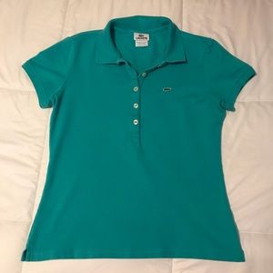 Teal Lacoste polo